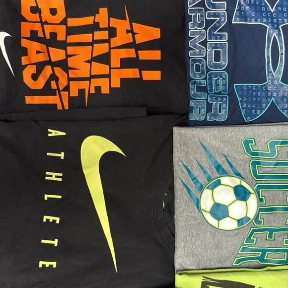 Lot of boys Large T-Shirts w/ 1 zipper hoodie and one tank - Picture 6 of 8